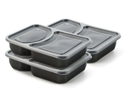 Plastic Food Prep Container With 2 Compartment